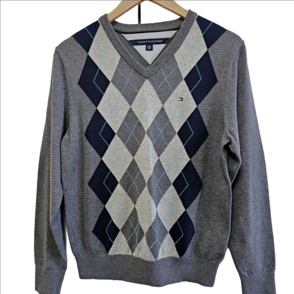 Tommy Hilfiger Diamond Preppy V Neck Sweater